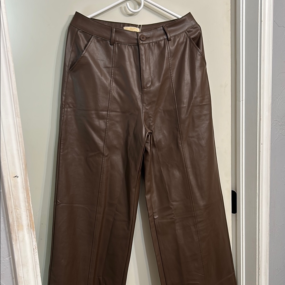 Brown Leather Pants